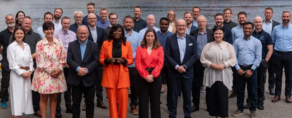 Group photo of the service team at Vestdavit's Head Offices in Bergen