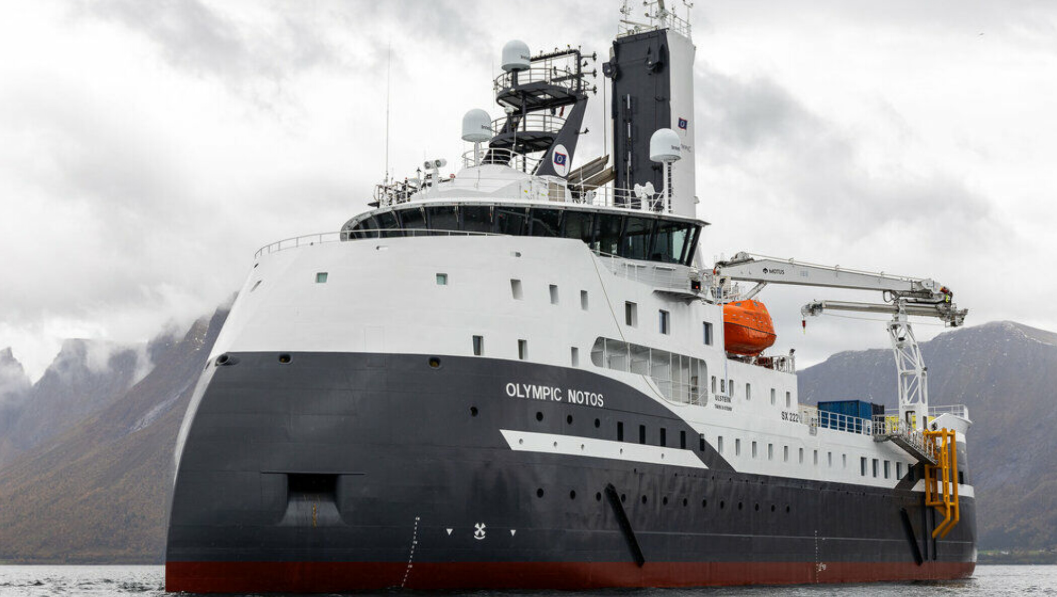 Photo of the Olympic Notos, a vessel that is outfitted with a comprehensive suite of advanced launch-and-recovery davit systems from Vestdavit
